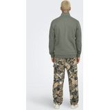 Sweatshirt - Grijs - Katoen/Polyester - Hoge Hals, Lange Mouwen