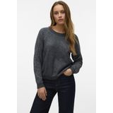 Gebreide Pullover - O-hals - Lange Mouwen - Glitterdetail - Regular Fit
