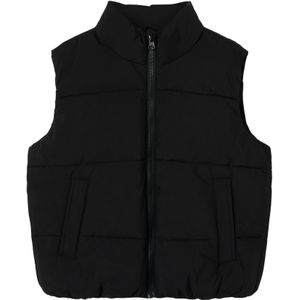 Name It Gewatteerd Vest - NkmMaket - Zwart - Name It - 8 jaar (128) - Donsvest
