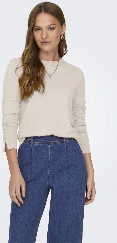 JDY - Malou - Gebreide Trui - Ronde Kraag - Lange Mouwen - Knopdetail