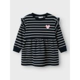 Jurk - NMFTorina - Gestreept - Korte Mouwen - Ronde Hals - Sweatstof