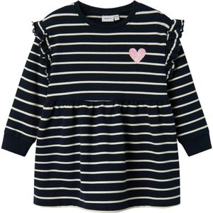 Jurk - NMFTorina - Gestreept - Korte Mouwen - Ronde Hals - Sweatstof