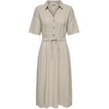 JDY JDYSAY MIDI SHIRT DRESS - Oatmeal Melange - Geweven Stof