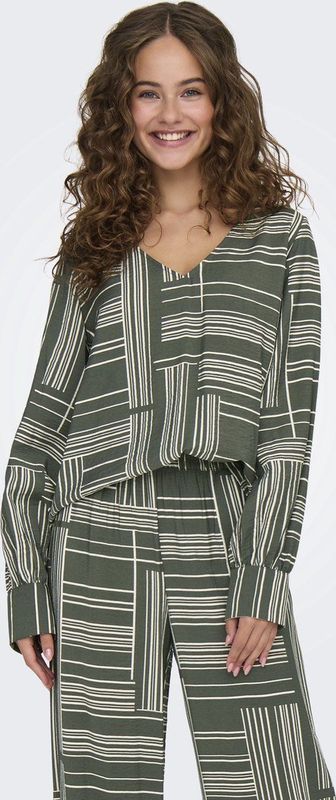 JDY - Top - V-Hals - Lange Mouwen - Ballonmouwen - Regular Fit