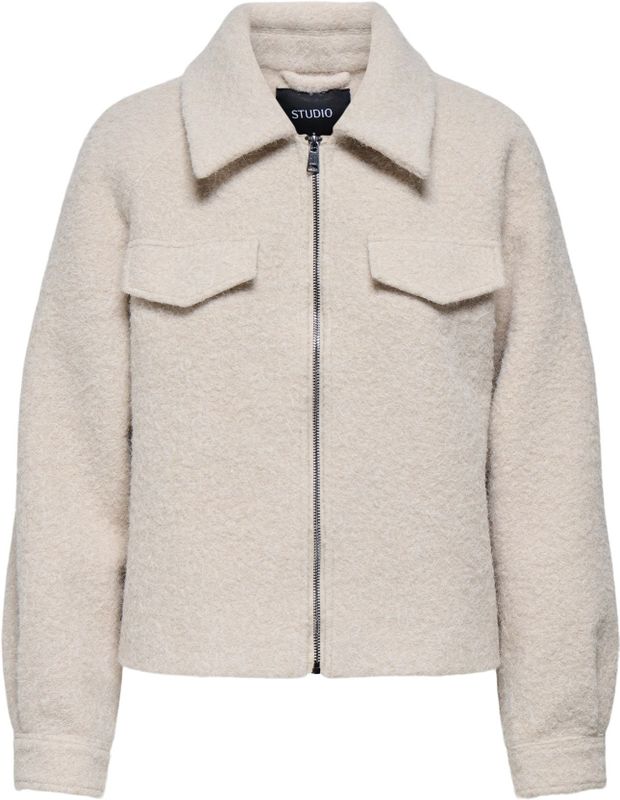 Only - Onlmalo Boucle Jacket - Damesjas - Pumice Stone/Melange