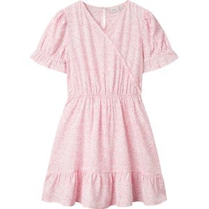 Jurk - FRIKALINA - Bloemenprint - V-hals - Korte Mouwen - Flare Design