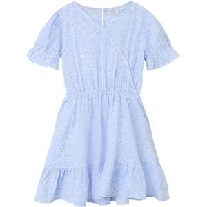 Name it kids Nkffrikalina Ss Wikkeljurk voor meisjes, Xenonblauw, 134