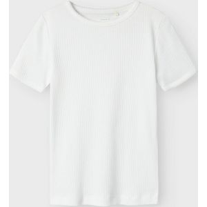 T-shirt - Gestreept - Ribgebreid - Korte Mouwen - Slim Fit