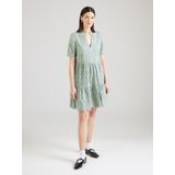 Blousejurk - Iceberg Green - 100% Katoen - V-hals - Korte Mouwen