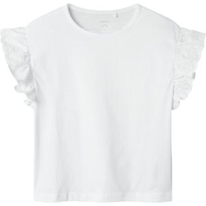 Top - Ronde Hals - Kapmouwen - Ruches - Geborduurd - Jersey - Regular Fit