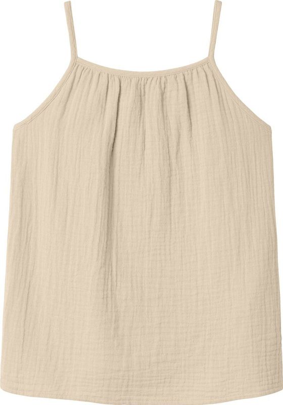 Top - Ronde Hals - Mouwloos - Mousseline - Slim Fit