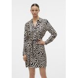 VMVIGDIS - L/S ABK WVN BTQ T-shirt - Noir/blanc