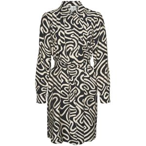 VMVIGDIS - L/S ABK WVN BTQ T-shirt - Noir/blanc