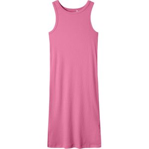 Jurk - Gestreept - Ribtricot - Mouwloos - Slim Fit