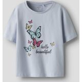 Name It - MINI - T-Shirt - Pastel Blue - Katoen