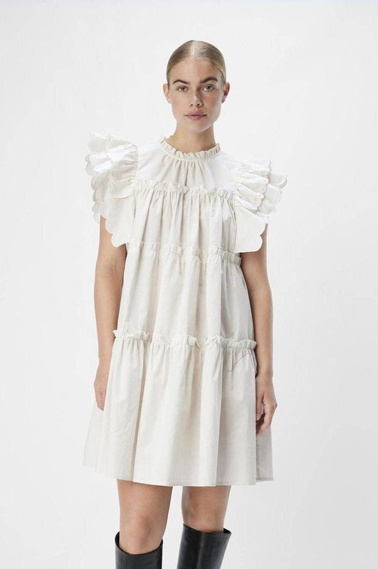 OBJECT - Jurk - Natuurwit - OBJHope - Mouwloos - Flare