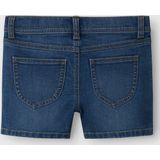 NAME IT - NKFSALLI - Korte Broek - Dark Blue Denim - Slim Fit, Verstelbare Taille, 5-Pocket Ontwerp