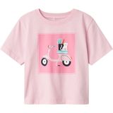 NAME IT MINI - T-shirt - Roze - Katoen - Met Glitters
