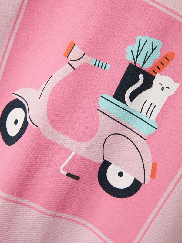 NAME IT MINI - T-shirt - Roze - Katoen - Met Glitters