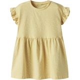 Jerseyjurken - Korte Mouwen Jurk - All-over Print - Ronde Hals - Ruches