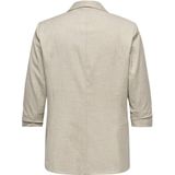 ONLY CARMAKOMA - Blazer - Zwart - Polyester - Omkeerbare Hals - Regular Fit