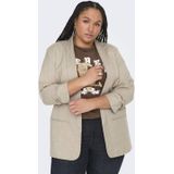 ONLY CARMAKOMA - Blazer - Zwart - Polyester - Omkeerbare Hals - Regular Fit