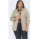 ONLY CARMAKOMA - Blazer - Zwart - Polyester - Omkeerbare Hals - Regular Fit