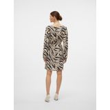 VERO MODA - VMPoet - Jurk - Crème/Zwart - Dierenprint - Knielengte