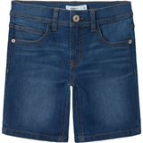 NAME IT - Korte Broek - Dark Blue - Slim Fit - Verstelbare Taille - 5-Pocket Ontwerp