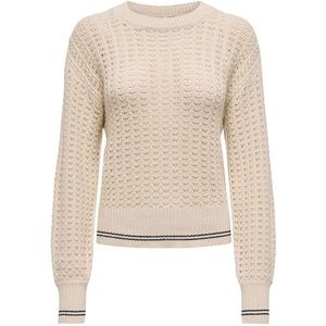 Only - ONLASA LS DETAIL O-NECK CC KNT - Gebreide Trui - Birch