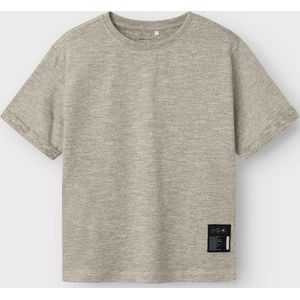 NAME IT - NKMFREDERY SS NREG TOP PB - T-shirt - Grijs - Regular Fit