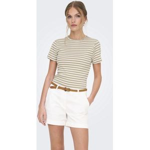 JDY - Top - Beige - Korte Mouwen - Regular Fit