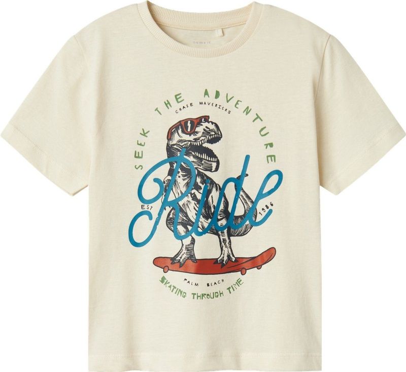 NAME IT - NMMBENNIBO SS NREG TOP PB - T-shirt - Birch - Jersey