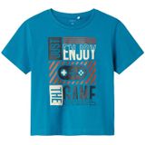 NAME IT - NMMBENNIBO SS NREG TOP PB - T-shirt - Fjord Blue - Jersey