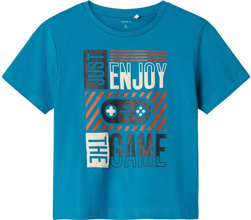 NAME IT - NMMBENNIBO SS NREG TOP PB - T-shirt - Fjord Blue - Jersey