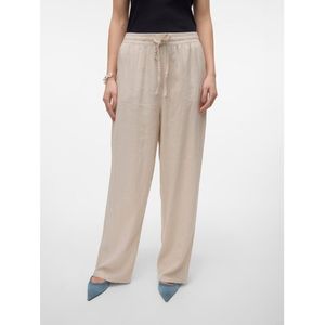 Vero Moda - Linn Broek - Wide Fit - Zwart - Katoen