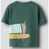 NAME IT - NMMHELGE SS NREG TOP PB - Jongens - T-shirt - Groen - Jersey