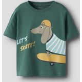 NAME IT - NMMHELGE SS NREG TOP PB - Jongens - T-shirt - Groen - Jersey