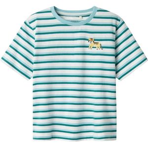 Name It - NMMJELLAN SS NREG TOP PB - T-shirt - Aquatic - 100% Katoen