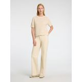 Gebreide Trui - Effen - Knitwear - Geribbelde Kraag - Ronde Hals