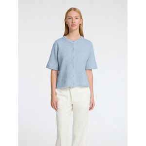 Cardigan - Ronde Hals - 2/4 Mouwen - Losse Pasvorm - Wolmix