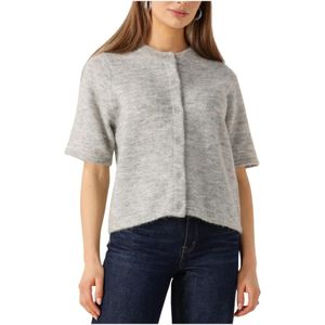 Selected Femme - Slflulu 2/4 Knit Cardigan - Dames - Grijs - Gebreid