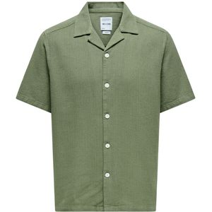 ONLY&SONS - ONSBERTIL WAFFLE SS RESORT SHIRT - Heren - Overhemden
