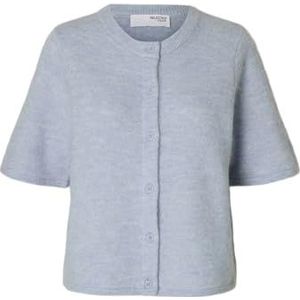 SELECTED FEMME - Edler Cardigan - Gebreide Jas - Lichtblauw - Knoopsluiting