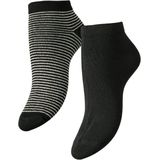 Pieces - Laura - Sokken - Zwart - Grijs - 2-Pack