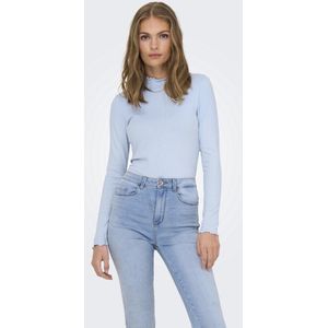 JDY Longsleeve Shirt Kentucky Blue met Hoge Kraag