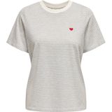 JDY - JDYPISA S/S PRINT TOP JRS NOOS - Shirt - Cloud Dancer - Korte Mouwen