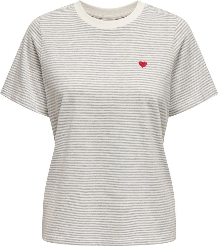 JDY - JDYPISA S/S PRINT TOP JRS NOOS - Shirt - Cloud Dancer - Korte Mouwen