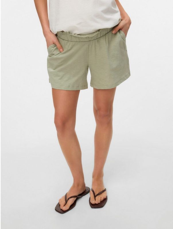 MAMALICIOUS - MLIvy - Broek - Pastelgroen - Regular Fit - Kort