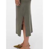 Mleva - Zwangerschapsjurk - Jurk - Groen - Jersey - U-Hals Lange Mouwen